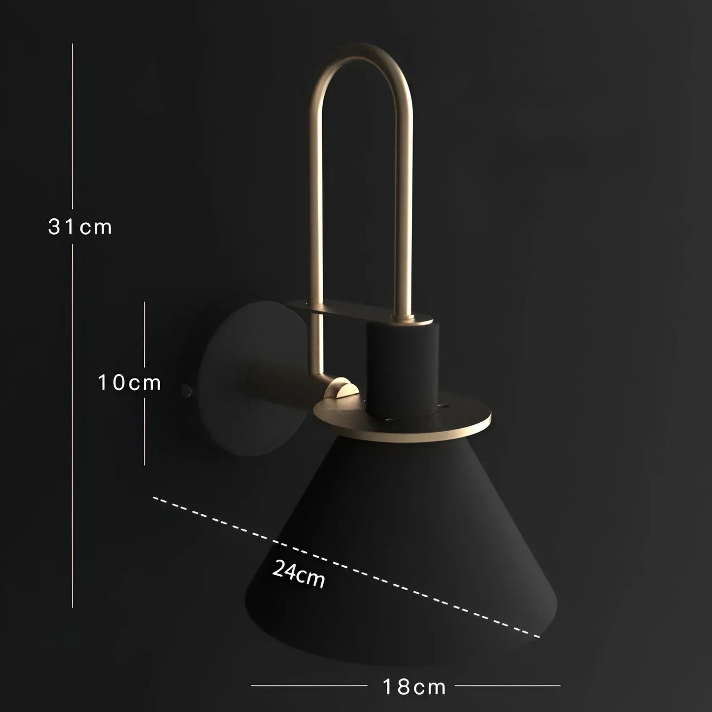 Zoralia Postmodern LED Wall Lamp with Trumpet-Shaped Design