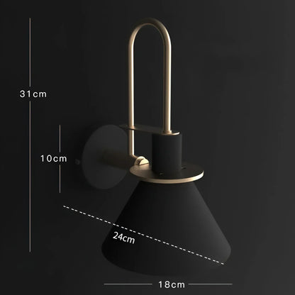Zoralia Postmodern LED Wall Lamp with Trumpet-Shaped Design