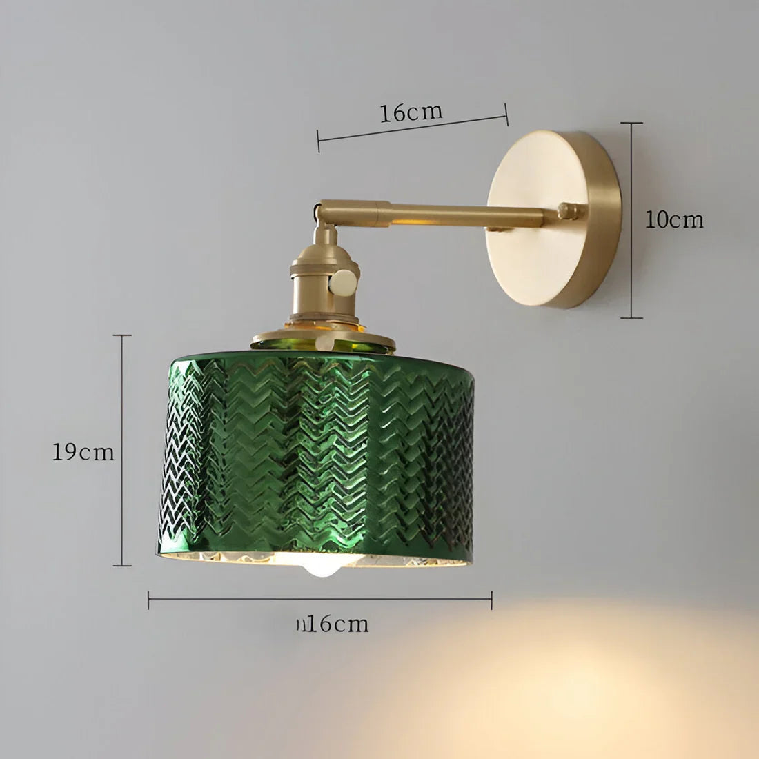 Olyviae Adjustable LED Wall Lamp with Ribbed Glass