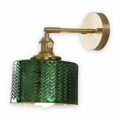 Olyviae Adjustable LED Wall Lamp with Ribbed Glass