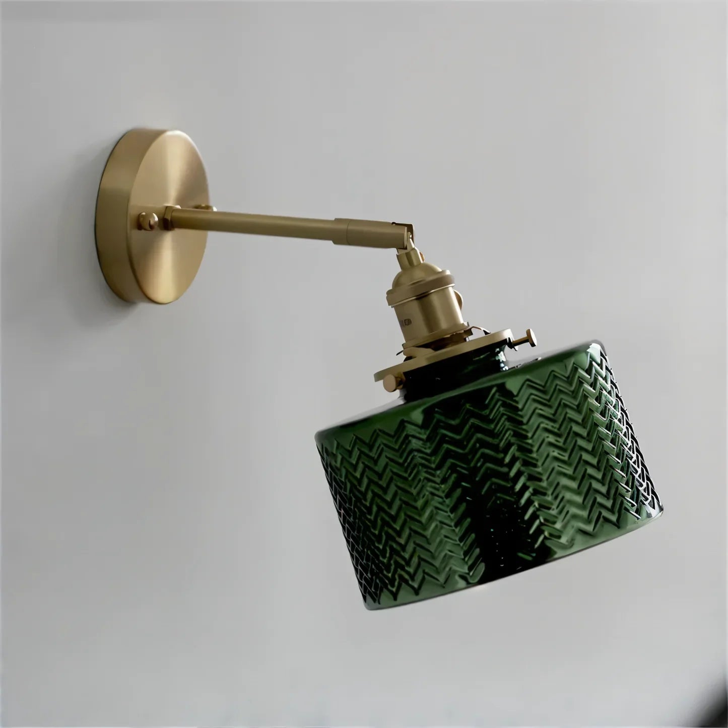 Olyviae Adjustable LED Wall Lamp with Ribbed Glass