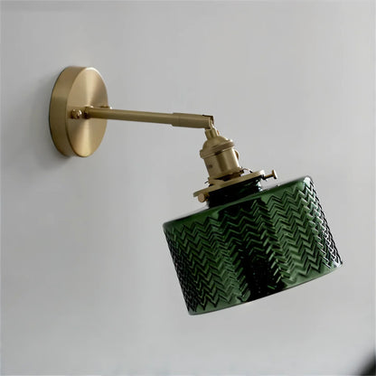 Olyviae Adjustable LED Wall Lamp with Ribbed Glass