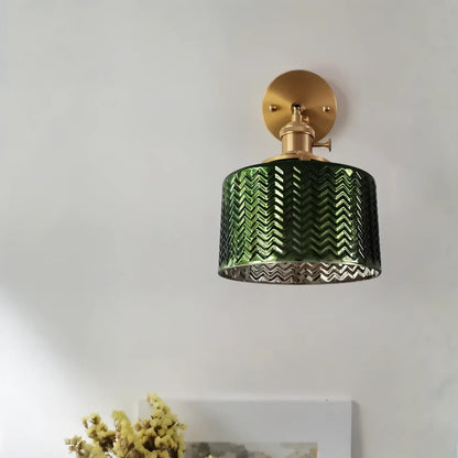 Olyviae Adjustable LED Wall Lamp with Ribbed Glass