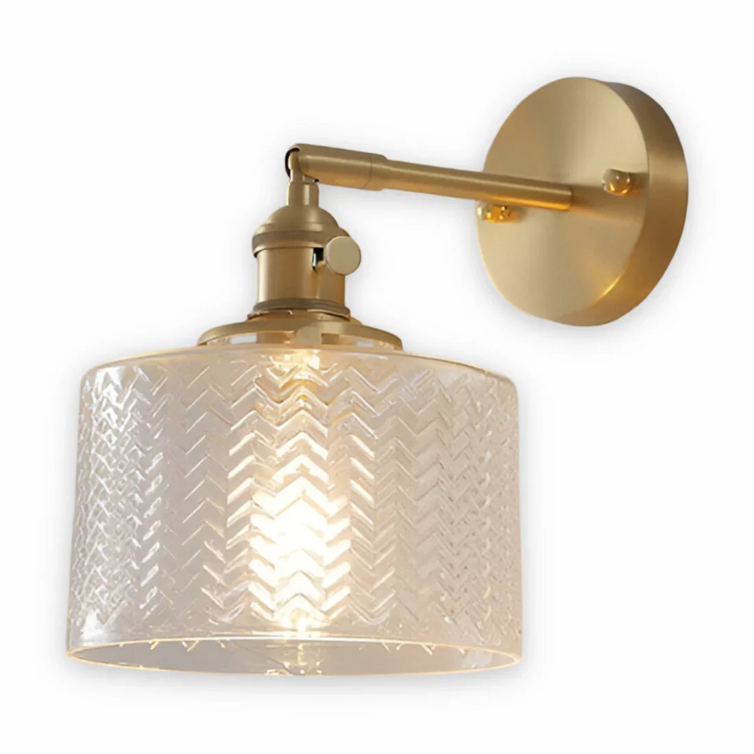 Olyviae Adjustable LED Wall Lamp with Ribbed Glass