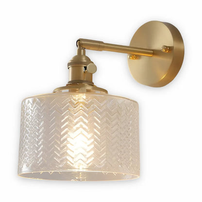 Olyviae Adjustable LED Wall Lamp with Ribbed Glass