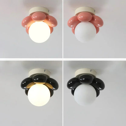Thalora Scandinavian Flower Glass Ceiling Lamp