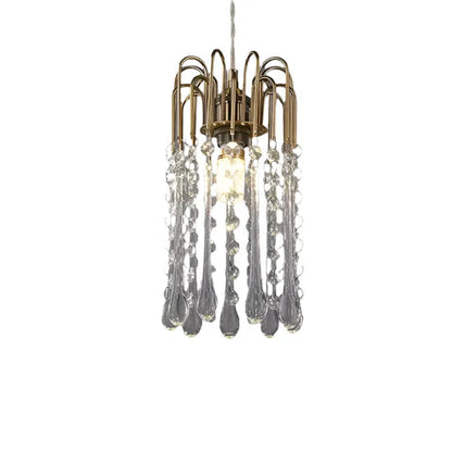 Phoena Crystal Glass Brass Chandelier