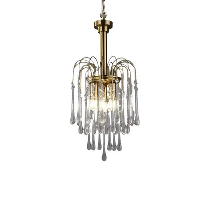 Phoena Crystal Glass Brass Chandelier