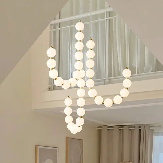 Tessara Brass Acrylic Chandelier
