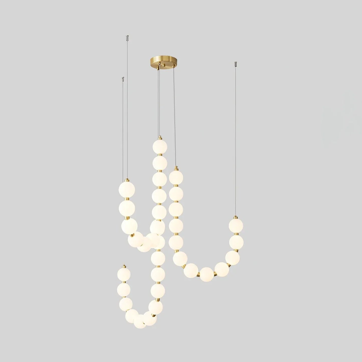 Tessara Brass Acrylic Chandelier