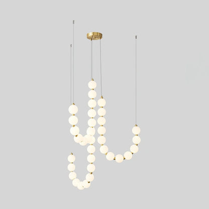 Tessara Brass Acrylic Chandelier