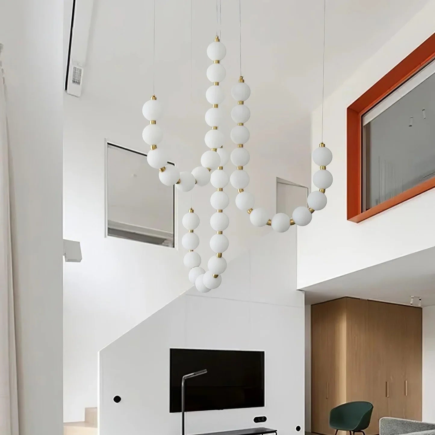 Tessara Brass Acrylic Chandelier