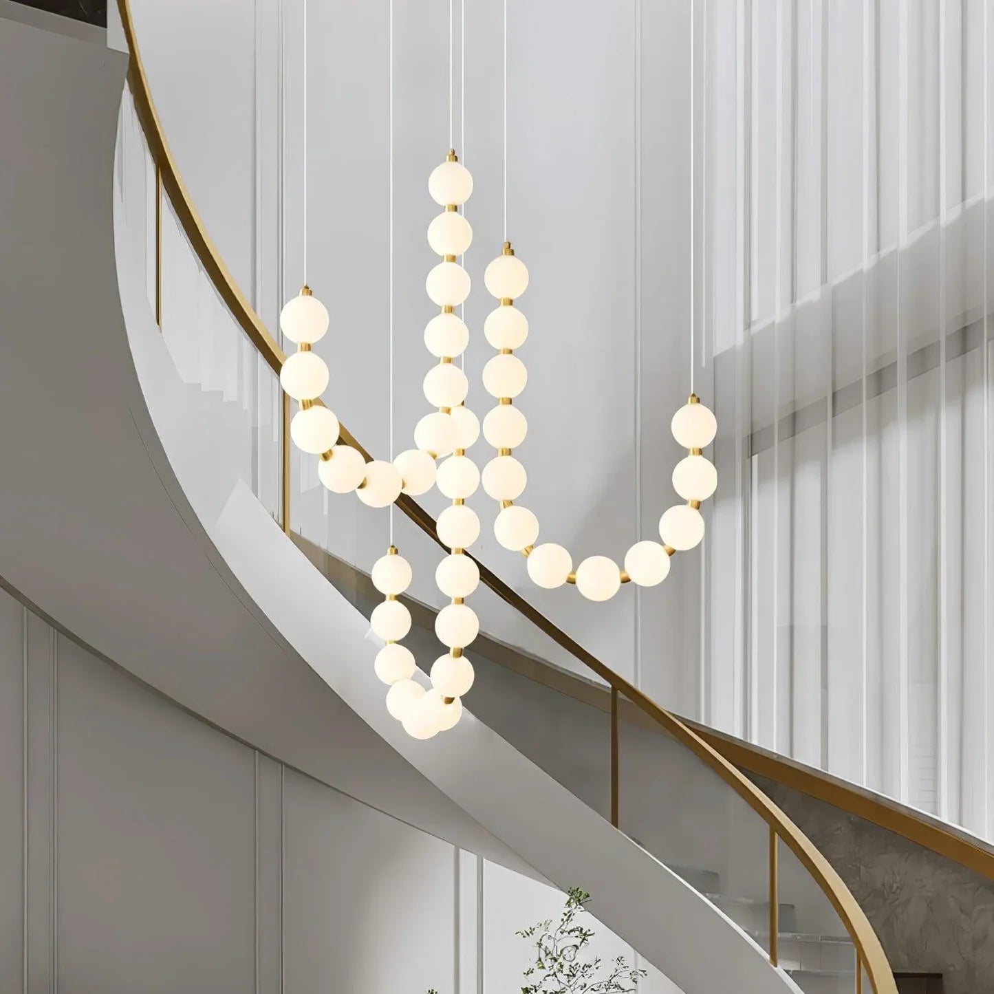 Tessara Brass Acrylic Chandelier