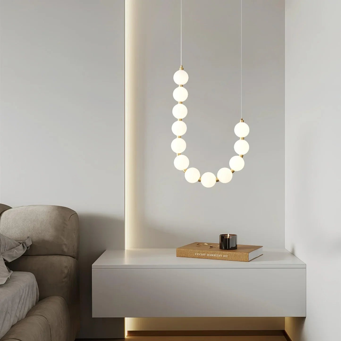 Tessara Brass Acrylic Chandelier