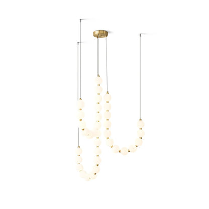 Tessara Brass Acrylic Chandelier