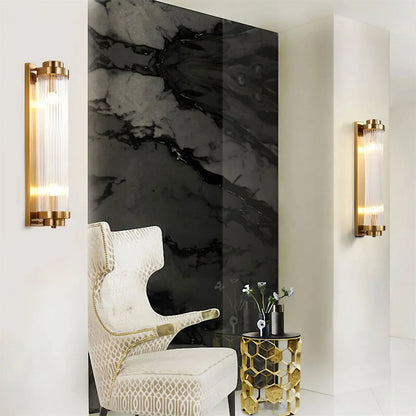Elarisca Vintage Glass Wall Lamp with LED in Retro Style