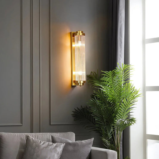Elarisca Vintage Glass Wall Lamp with LED in Retro Style