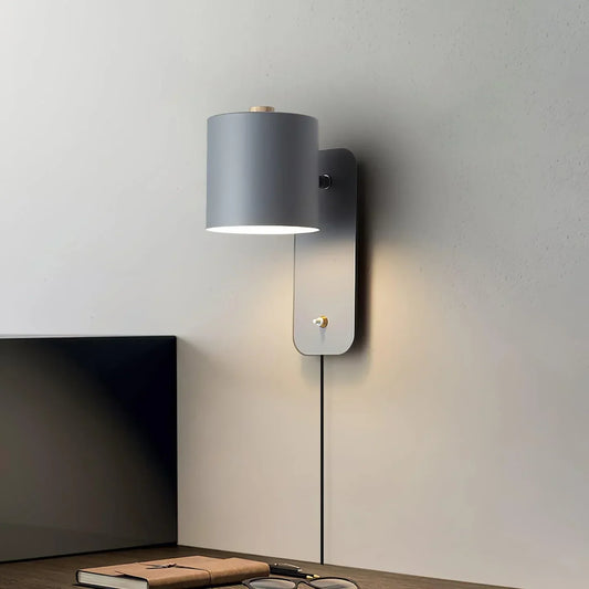 Velanira Cylindrical Wall Lamp with Plug
