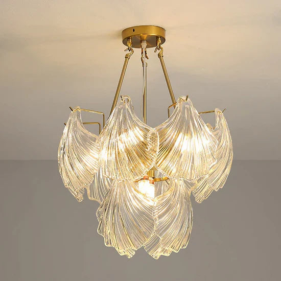 Valena - Shell Chandelier of Glass and Metal