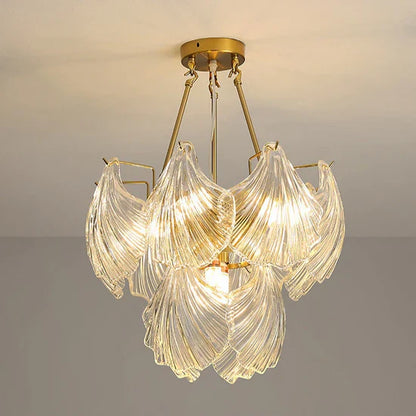 Valena - Shell Chandelier of Glass and Metal