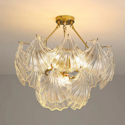 Valena - Shell Chandelier of Glass and Metal