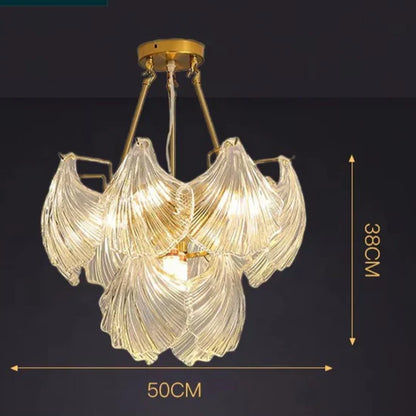 Valena - Shell Chandelier of Glass and Metal