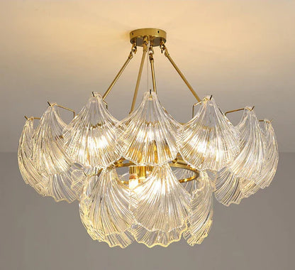 Valena - Shell Chandelier of Glass and Metal