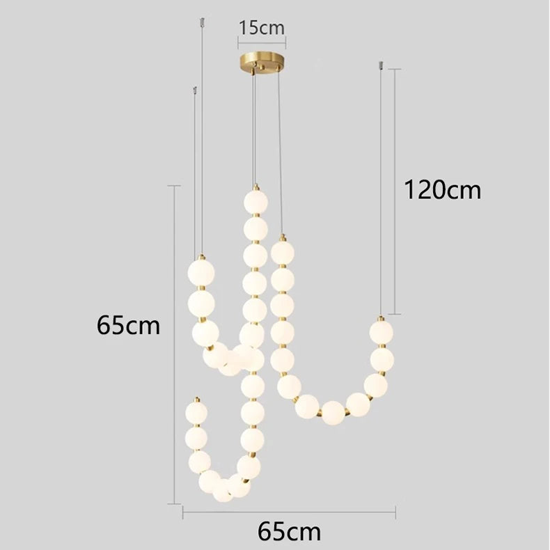 Tessara Brass Acrylic Chandelier
