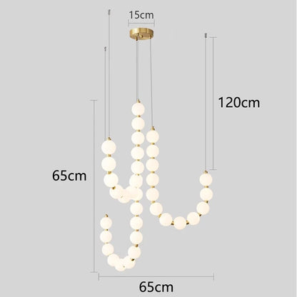 Tessara Brass Acrylic Chandelier