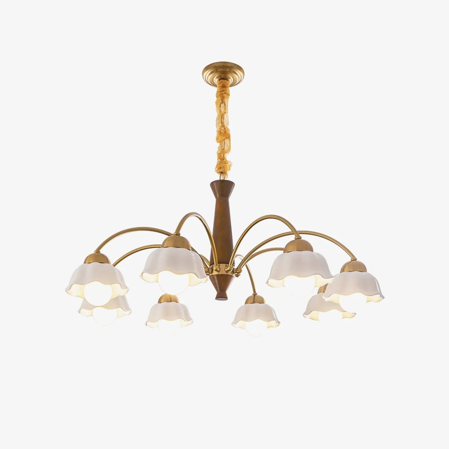 Noctia Mid-Century Copper Ceramic Chandelier