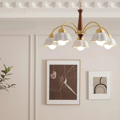Noctia Mid-Century Copper Ceramic Chandelier