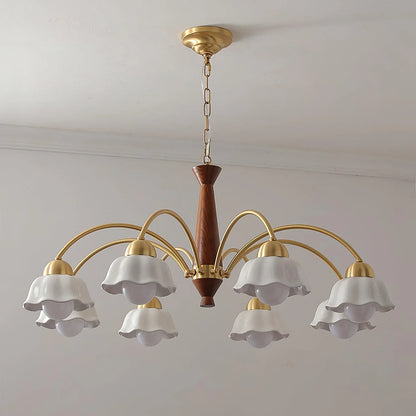 Noctia Mid-Century Copper Ceramic Chandelier