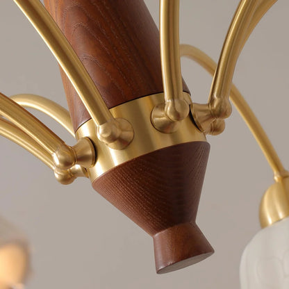 Noctia Mid-Century Copper Ceramic Chandelier