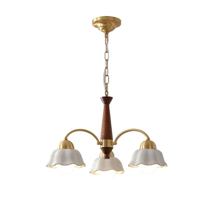 Noctia Mid-Century Copper Ceramic Chandelier