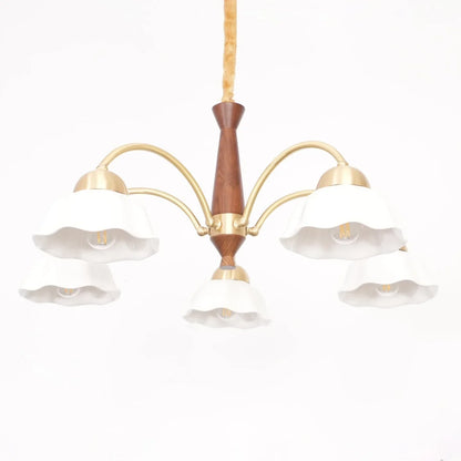 Noctia Mid-Century Copper Ceramic Chandelier