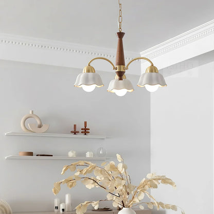 Noctia Mid-Century Copper Ceramic Chandelier