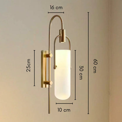 Orana Industrial Glass Wall Lamp